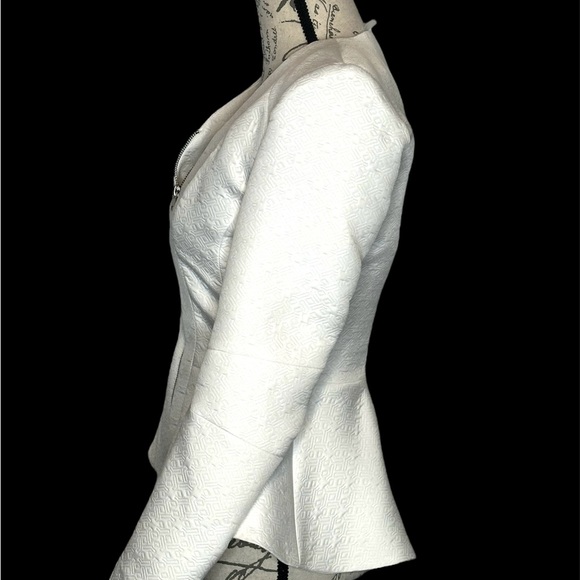 NWT Nordstrom‘s River Island Women Jackets Ivory Size 8 MSRP $495 - Picture 2 of 9